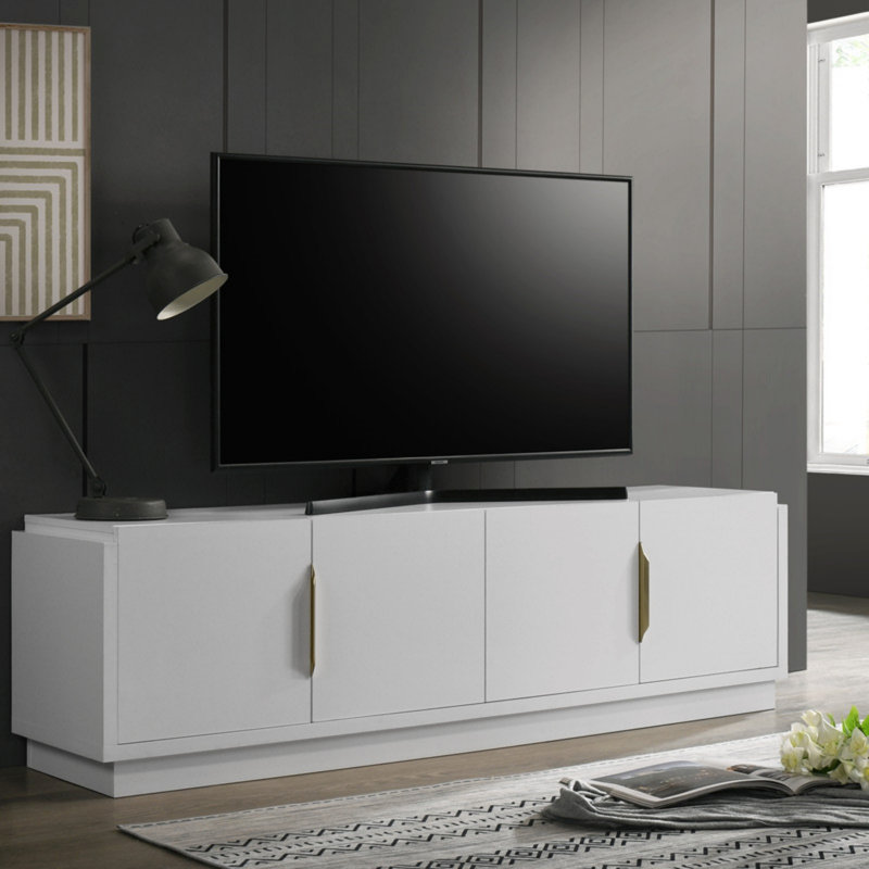 Palmer 70"W White 4-Door TV Stand