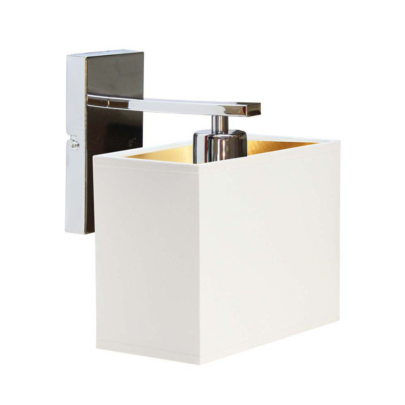 Generazio Armed Sconce, Polished Silver, White