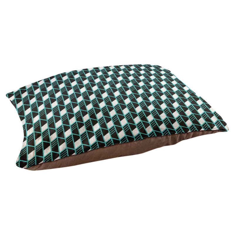 Coussin pour chien Byrge, Très grand (l 52 po x P 42 po x H 17 po), Sarcelle / Noir