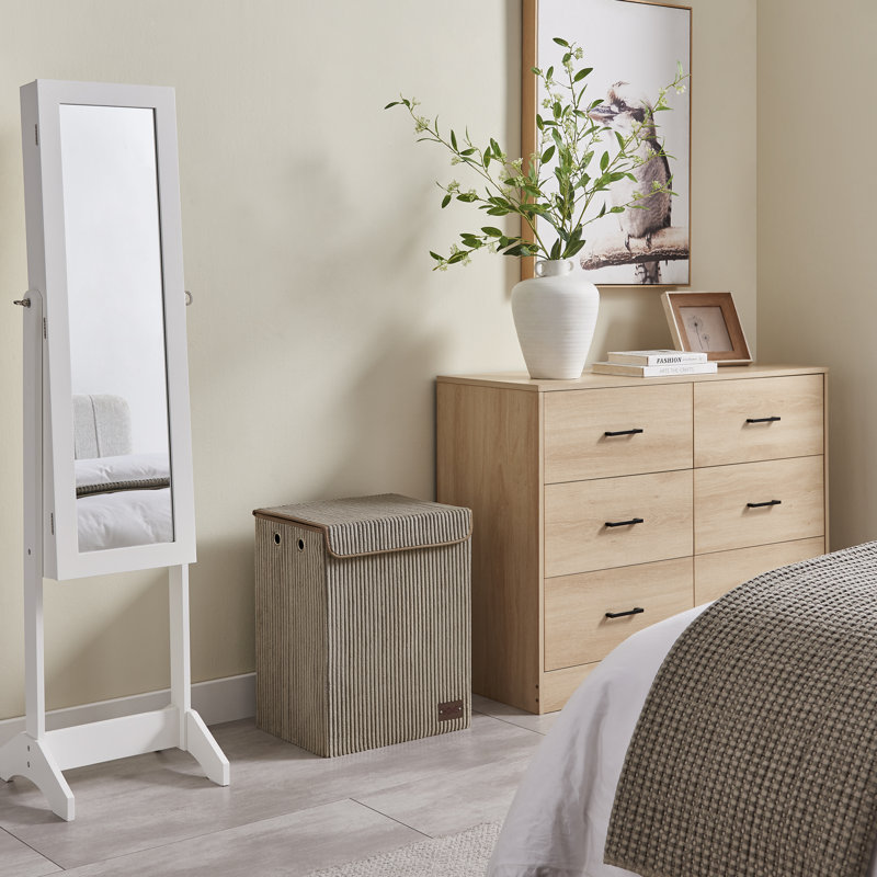 Panier à linge pliable en velours côtelé avec couvercle , Gris