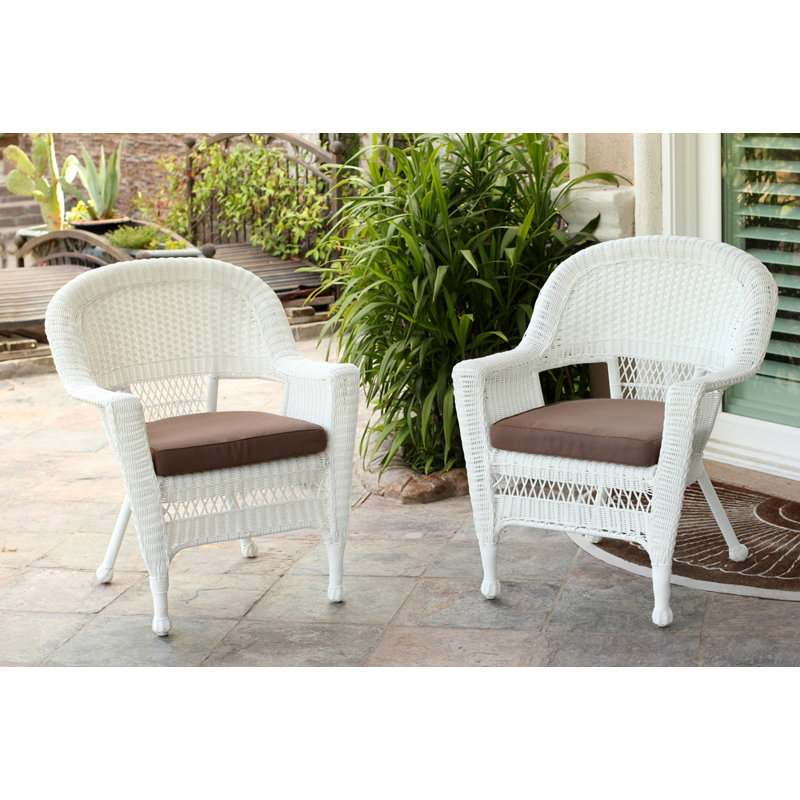 Outdoor Lounge Chair, Brown, White