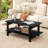 2-tier Coffee Table Irregular Center Table With Open Storage Shelf Cocktail Table-520824766