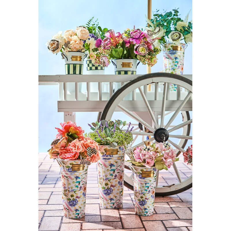 Spectator Galvanized Flower Buckets, Set Of 3