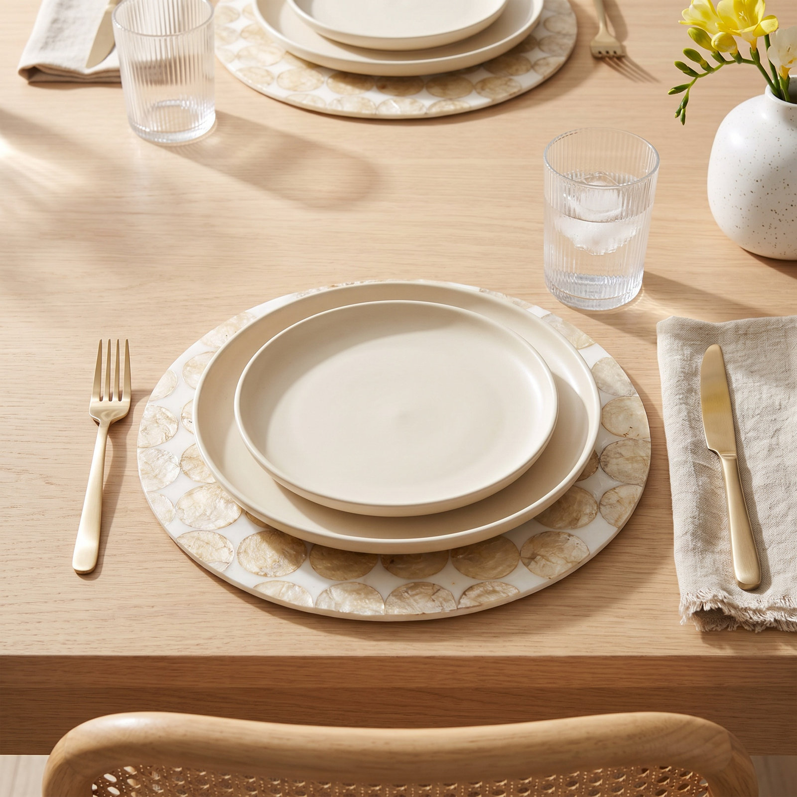 Talaria Collection Talaria Capiz Placemat, Ivory
