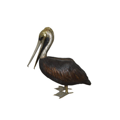 Fuqua Brass Upright Pelican Bronze Statue Fountain - Size: 46"L x 20"W x 44"H.