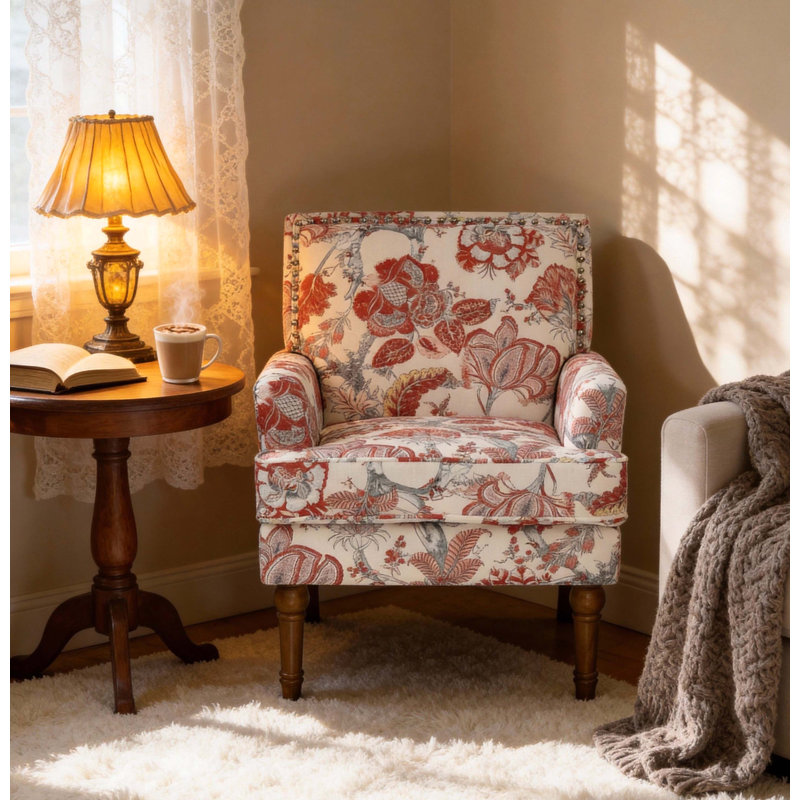 Chaise d'appoint Farmhouse French Country, Rouge