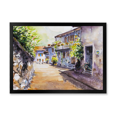 «Vintage View Of Old Europe City II», reproduction sur toile