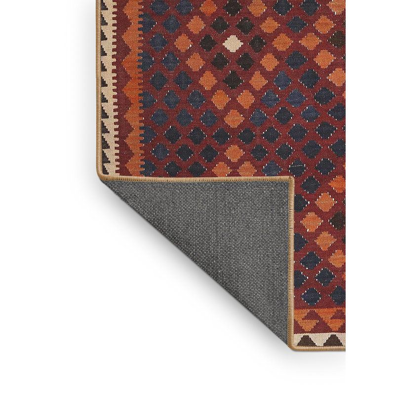 Tapis orange / brun Alderwood, Rectangle 2 pi x 5 pi