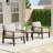 Avanna 3-Piece Brown Aluminum Patio Conversation Set With Light Gray Cushions And Side Table