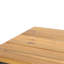 Banc en bois élégant avec base en métal pour la cour et le jardin, banc de 63 po de largeur, 15 po de profondeur, 17,7 po de hauteur, cour de soutien contemporaine en mélange de couleurs, en largeur,