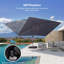 Parasol excentré rectangulaire en aluminium 120 '' x 156 '' pivotant à 360 ° et base-662226473