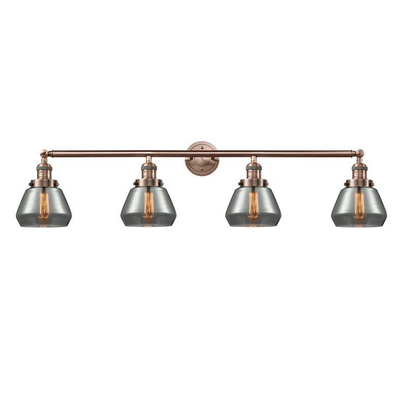 Éclairage pour salle de bain à intensité variable 4 lumières Chill, Ampoule incandescente rétro de 60 watts, Cuivre antique