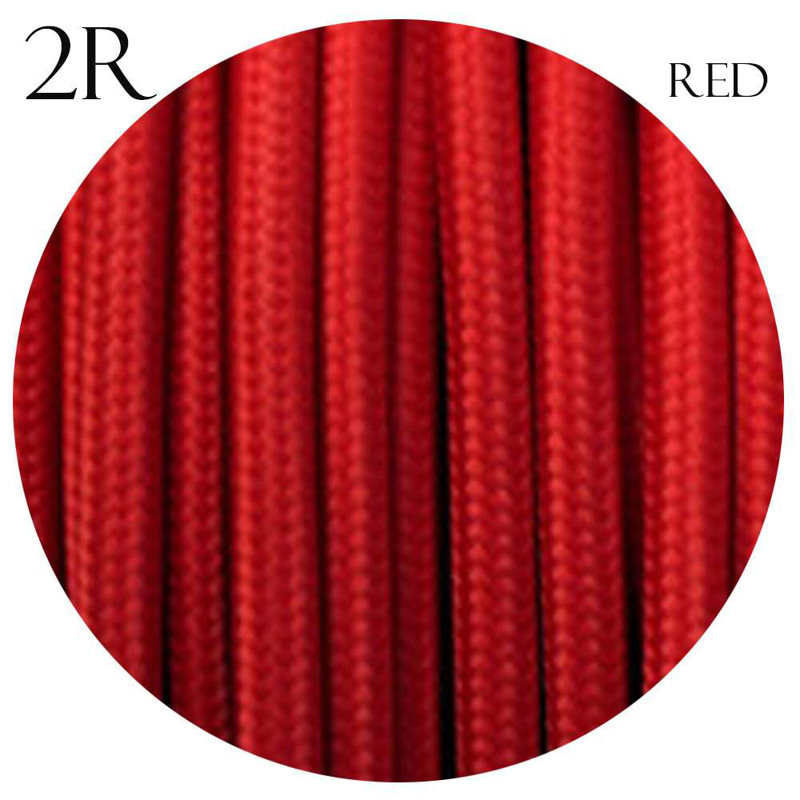 2Core Round Fabric, Vintage Style Italian Braided 0.75Mm Flexible Lighting Electrical for UK Lighting Cable