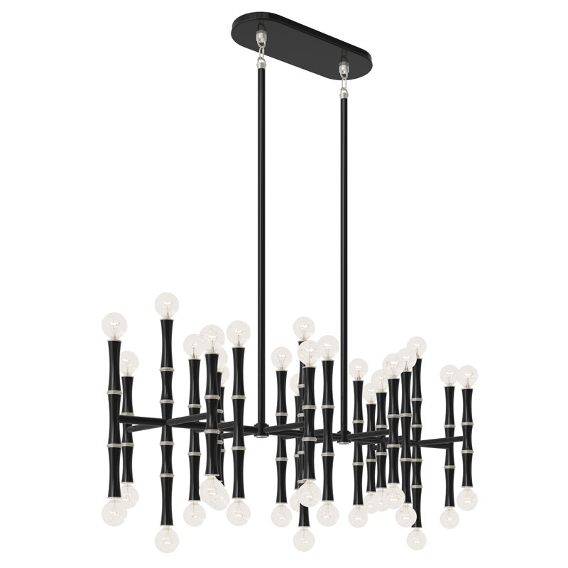 Kane Pendant Light, Obsidian/Polished Nickel