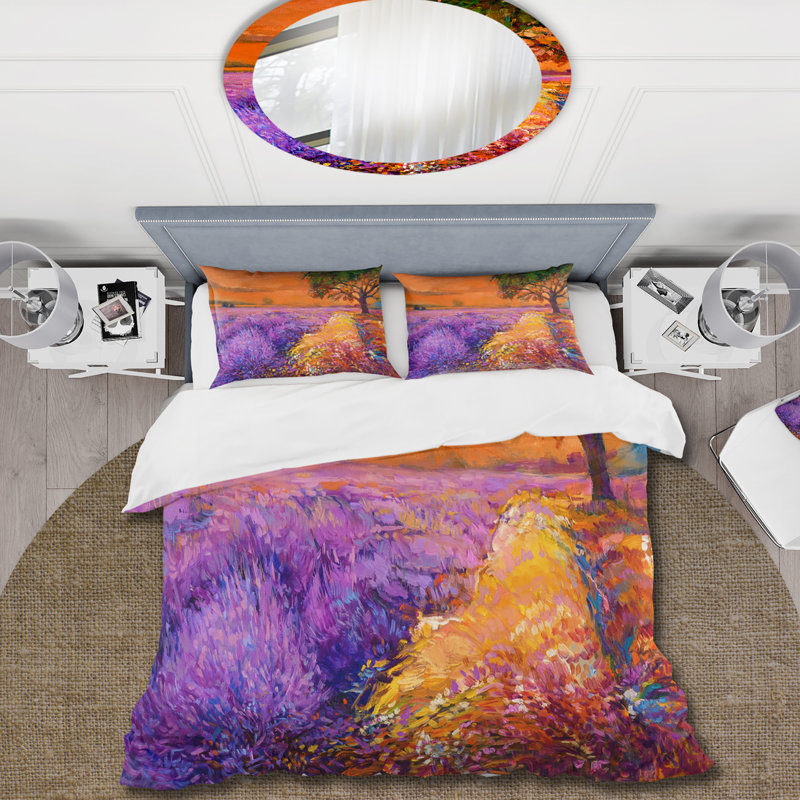 Ensemble de housse de couette campagnard Iiana, Housse de couette simple + 1 taie décorative stan