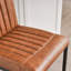 Tabouret de bar rembourré avec structure en métal noir robuste pour îlot de cuisine, salon et pub (ensemble de 2)-2098699023