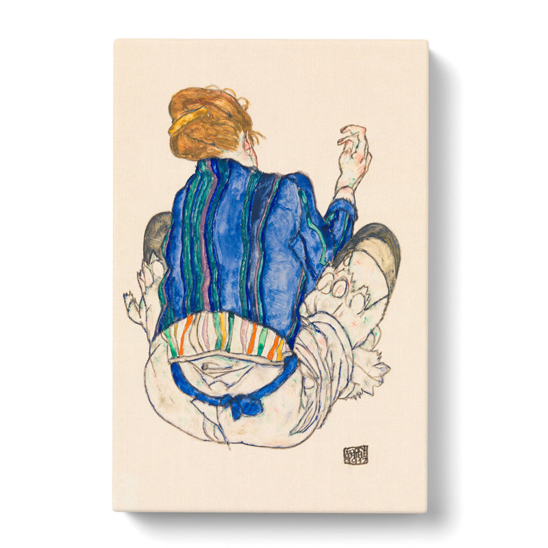 Seated Woman Vol.2 by Egon Schiele - Wrapped Canvas, 60cm H x 40cm W x 3cm D