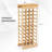 Monish 40 Bottle Solid Wood Floor Wine Bottle Rack in Beige