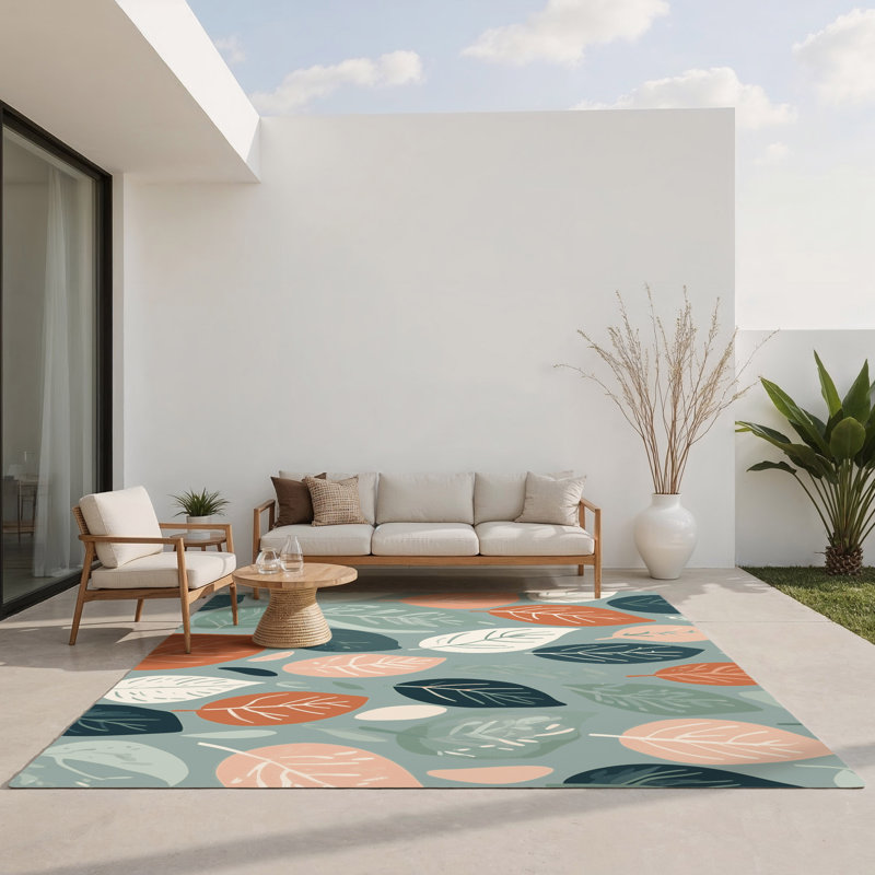 Gentle Meadow Indoor And Outdoor Area Rug, Rectangle 1'6" x 2'6"