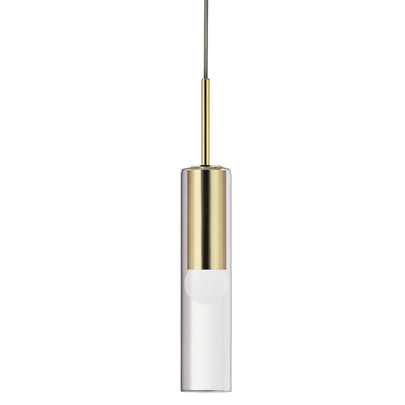 Luminaire suspendu incandescent 1 lumière Palmer, Laiton vieilli