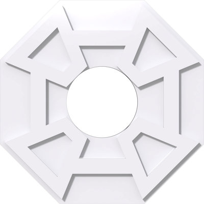 24"OD x 7"ID x 8 1/4"C x 1"P Logan Architectural Grade PVC Contemporary Ceiling Medallion