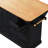 Large Storage Kitchen Island With Drop Leaf & 6 Drawers Black 4 Internal