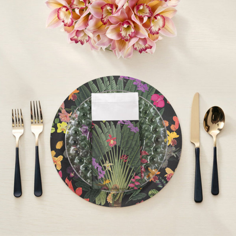 Ensemble de table Fantasy Tropical Black, Black
