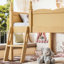 Lits peu encombrants avec rangement, mezzanine en bois aggloméré, maison pour enfants moderne