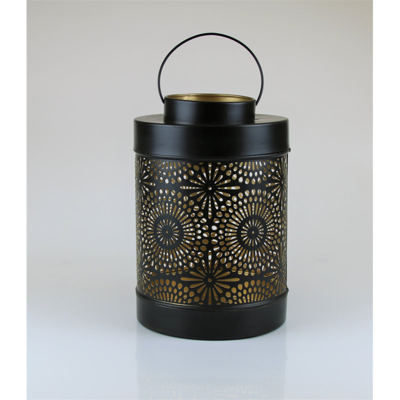 30cm Metal Tabletop Lantern, 40cm H x 20cm W x 20cm D.