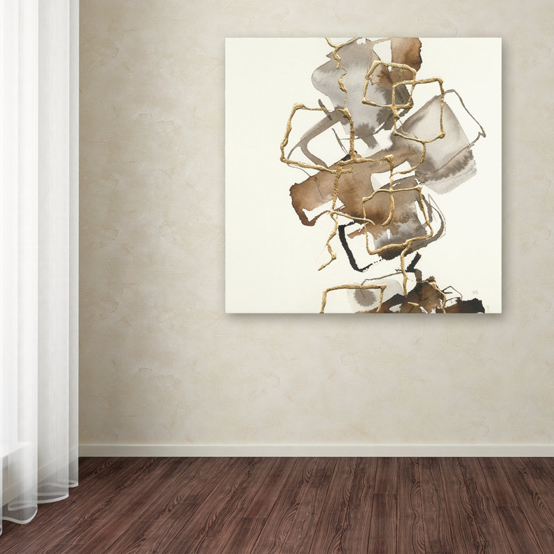 « doré squares i », impression sur toile tendue, H 14 po x l 14 po