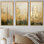 Minimalisme beige et or forêt I - ensemble de décoration murale forêt