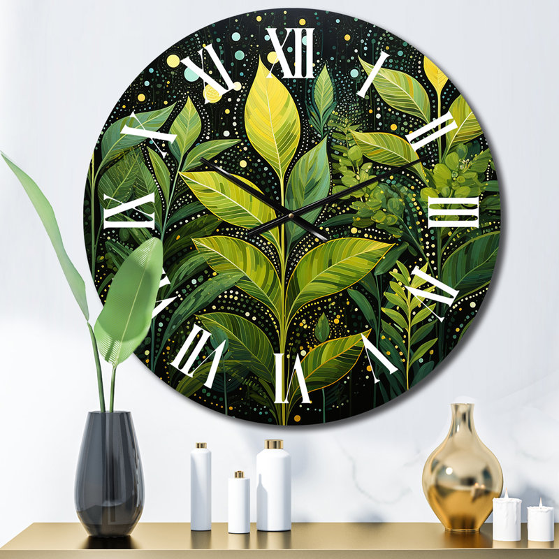 Chareese - Horloge murale florale, Moyenne