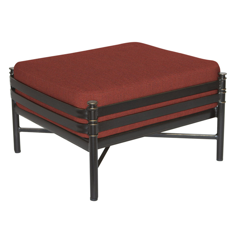 Lancaster Outdoor Ottoman, Canvas Henna Sunbrella® Canvas