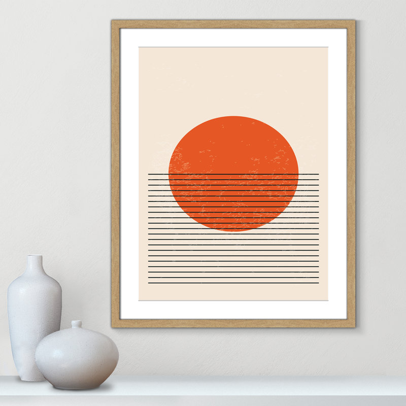«Bright Minimal Series # 2» par Stanley, L 23,5 po x H 29,5 po, Matted Print, Naturel