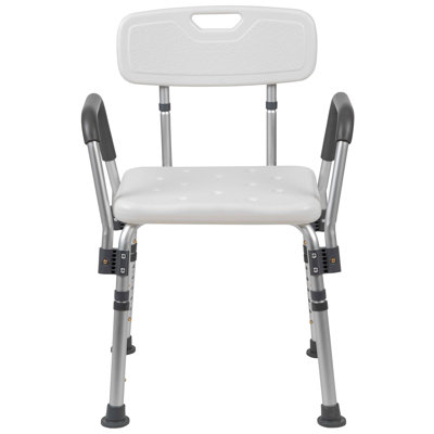 Jane 300 Lb. Chaise de douche à dossier et accoudoirs à capacité rapide