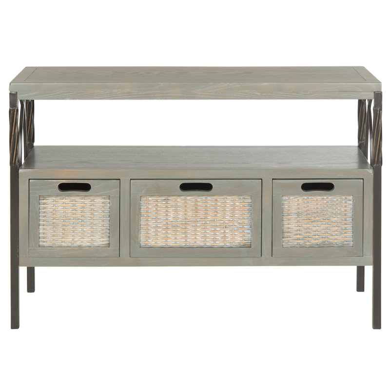 Aprille 36'' Solid Wood Console Table, Ash Gray