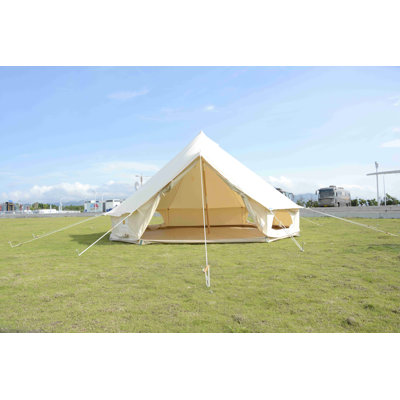 Canvas Tent Bell Tent Glamping, 4 Seasons Yurt Tent For Camping, 5M Cotton Canvas Tent For Family Camping, Outdoor Hunting, Or Party (16.5Ft). Durable, Spacious, And Versatile.