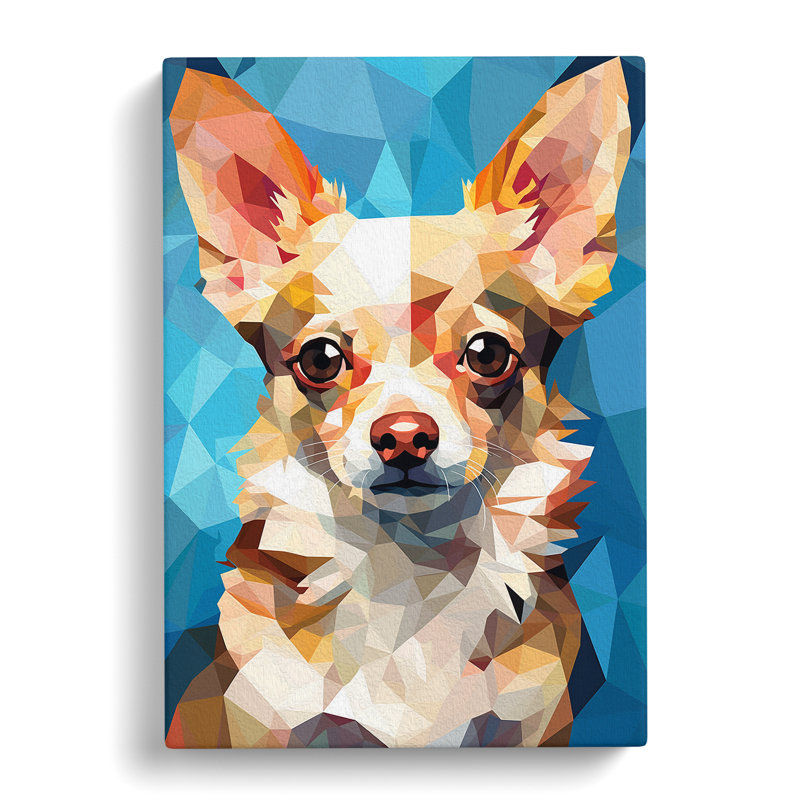 Chihuahua Cubism - No Frame Print, 60cm H x 40cm W x 3cm D