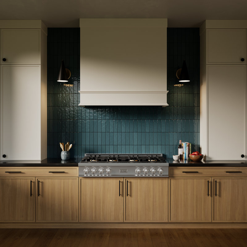 Table de cuisson à gaz avec grille à 8 brûleurs en acier inoxydable satiné ZLINE 48 po ZLINE, Acier inoxydable satiné