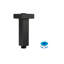 Bras de douche de plafond de 7,6 cm (3 pouces) avec bride, en acier inoxydable noir mat
