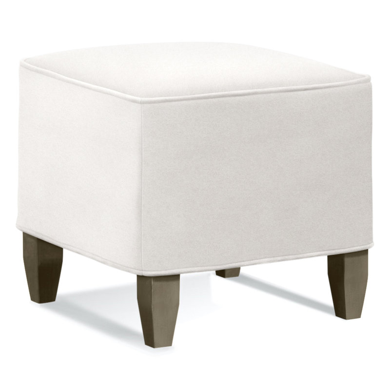 Brooklyn Upholstered Ottoman, Elite Ivory 100% Polyester, Truffle