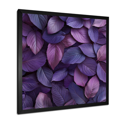 Plum Leaves Evening Collage I - Leaves, art mural