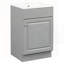Meuble-lavabo gris élégant avec lavabo, porte d'armoire et tablettes réglables pour un rangement amélioré et une esthétique moderne-1815014699