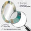 Turquoise Serendipity, peinture abstraite I - miroir mural ovale bleu sarcelle-515590243