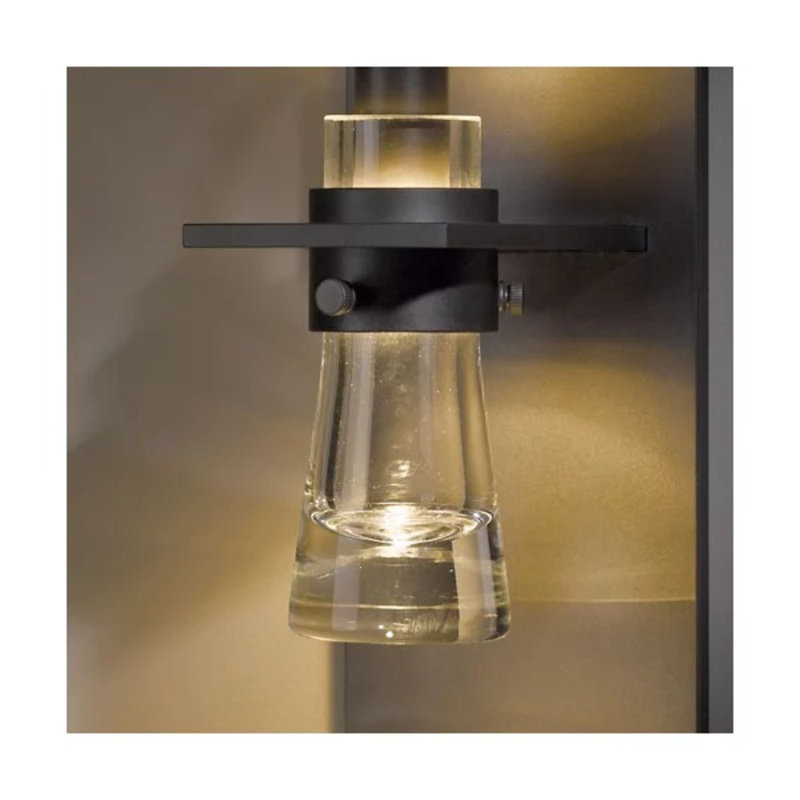 Erlenmeyer 1-Light Armed Sconce, Translucent Bronze