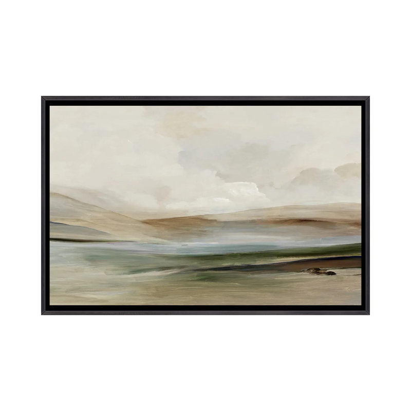 Echoes of Solitude - Wall Art Print - Framed Canvas, Distressed Black, 26" H x 40" W