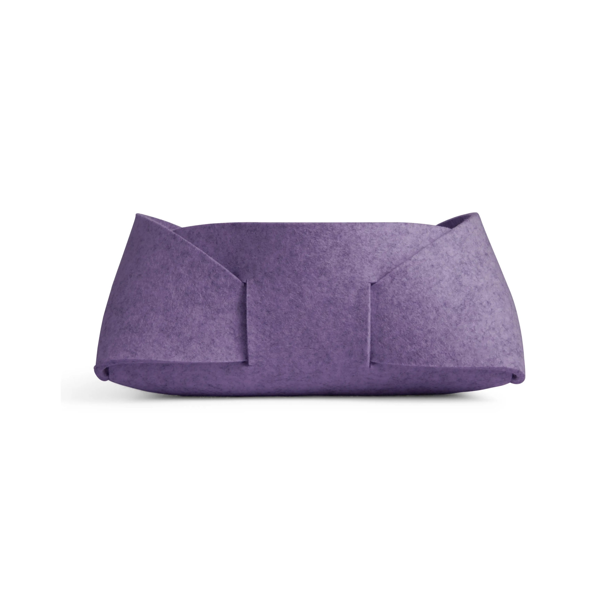 Double Tuck Fabric Decorative Basket, Lilac, 7" H x 19" W x 16" D