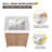 Philant 24" Single Freestanding Bathroom Vanity with Resin Basin Sink Top,Floor Standing Vanity With 2 Doors and 1 Adjustable Shelf-1359992840