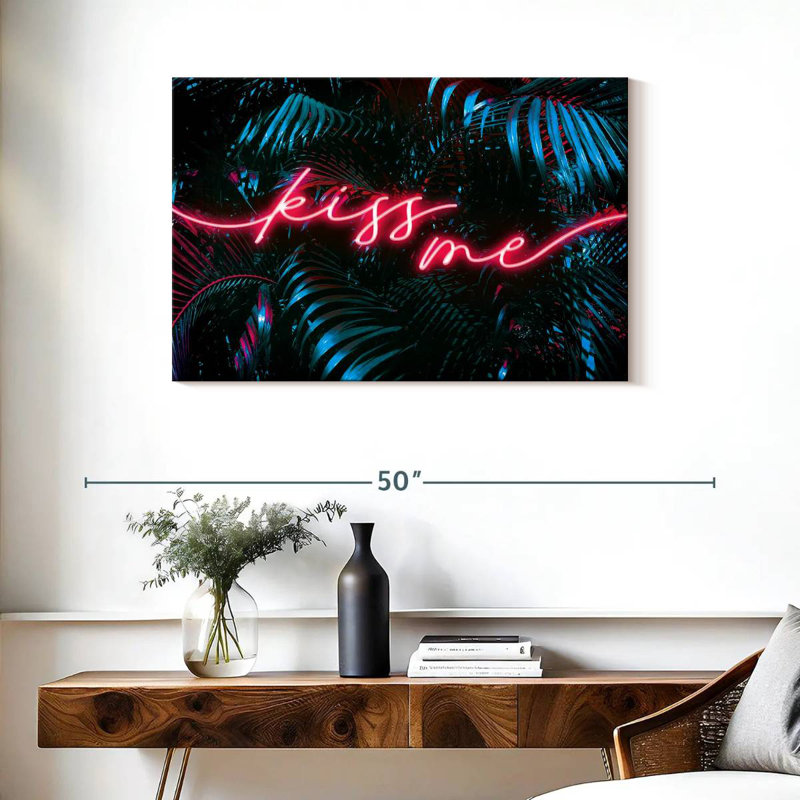 Tergel Kiss Me Neon, 24" H x 36" W