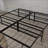 Twin Size Black Steel Platform Bed Frame - No Box Spring Needed, 2000LBS Capacity, 14-Inch Storage